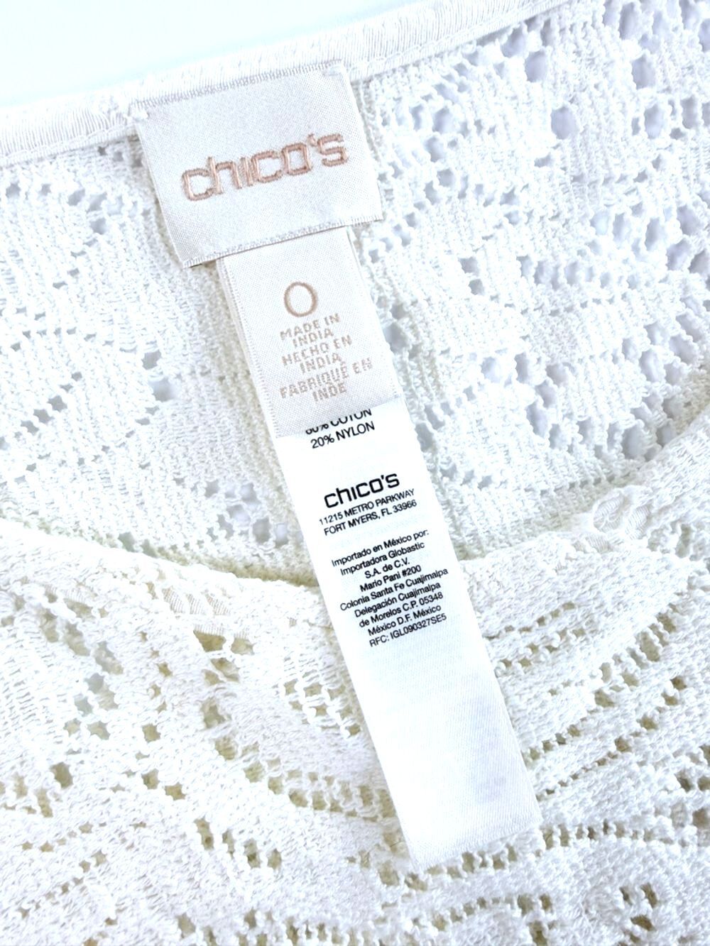 Chico's White Lace Bell-Sleeve Blouse - Picture 2 of 9